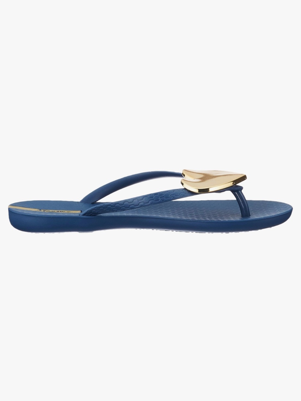 NWT Ipanema Ana Wave Heart Flip Flops Sandals Blue & Gold | Women's Size 7 - Picture 10 of 12